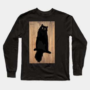 Black Cat Sprawl Long Sleeve T-Shirt